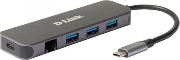 D-Link D-Link DUB-2334  USB-C nach 1000MBit Adapter mit USB-Hub retail