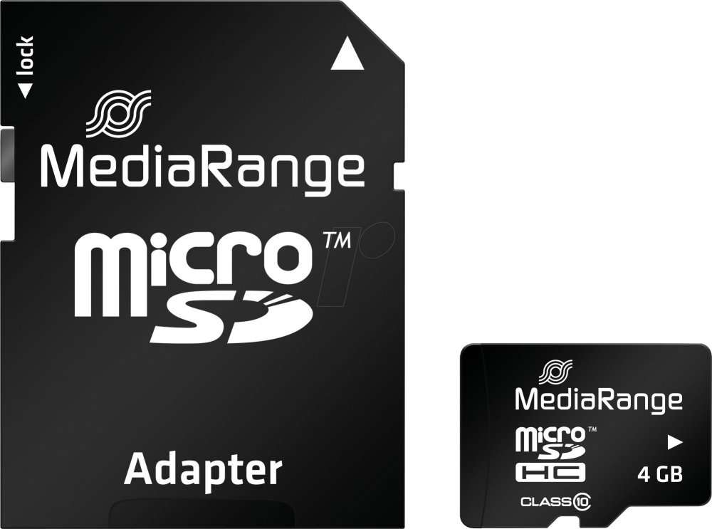 MediaRange MicroSDHC 4 GB Class 10 UHS-I  (MR956)