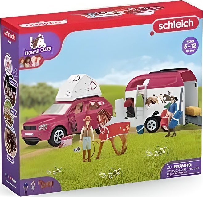 Schleich 42535 Dobrodružné auto s přívěsem a koněm