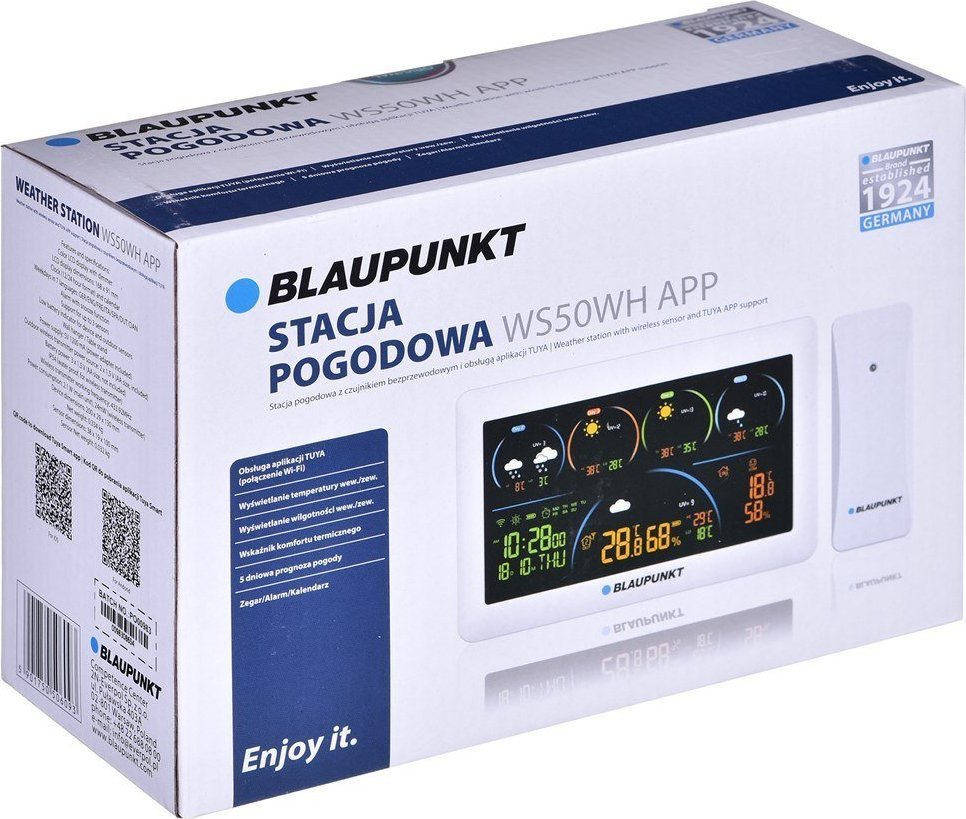 Blaupunkt BLAUPUNKT Meteostanica z 1 senzoriem vonkajším WS50WH APP