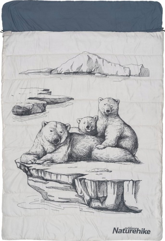 Naturehike Spacák dwuosoby nh21msd06-polar bear
