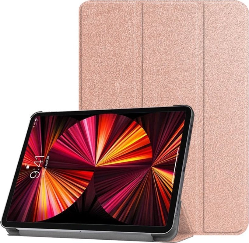 iLike iLike Galaxy Tab S9 Ultra 14.6 Tri-Fold Eco-Leather Stand Case Rose Gold