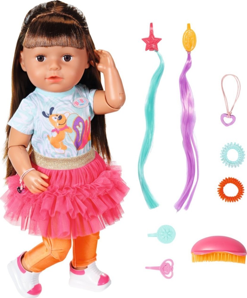 Zapf ZAPF Creation BABY born Sister Play & Style brunette 43 cm, doll