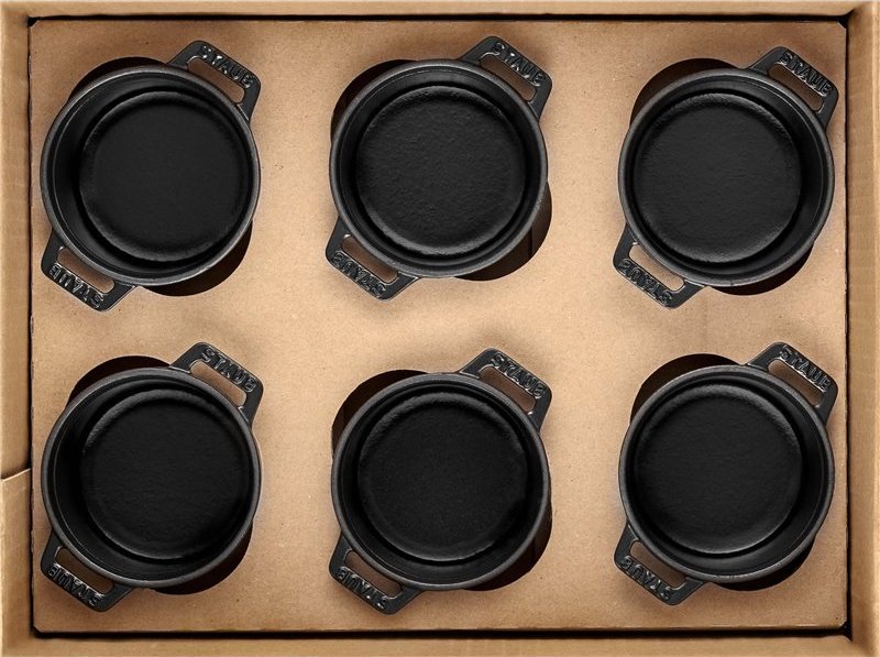 STAUB Sada 6 mini Hrncov żeliwnych Staub