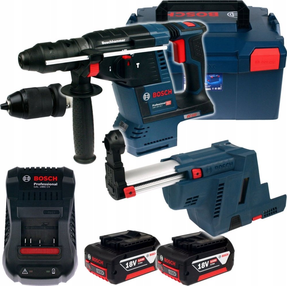 Bosch BOSCH Kladivo SDS+ GBH 18V-26 F SOLO 2,6J +držiak 13mm +ODSYS. GDE 18V-16 LB