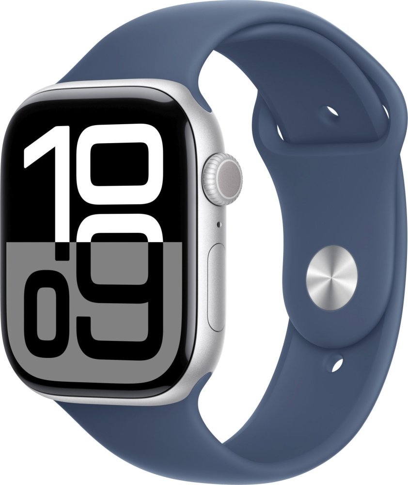 Apple Watch 10 GPS + Cellular 42mm Silver Alu S/M Modrý  (MWX33QF/A)