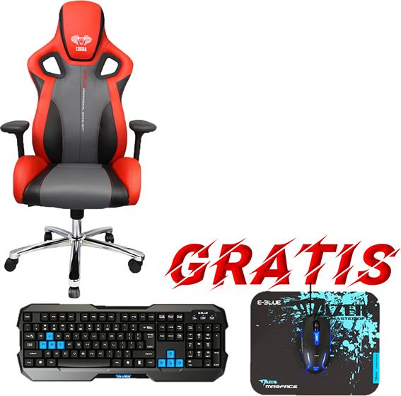 E-Blue Cobra II Červený + Sada gamingowy Polygon (EEC306)