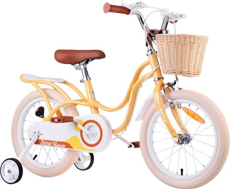 Royalbaby RoyalBaby Bicykel 16 Little Swan retro detský košyk kółka boczne RB16-18