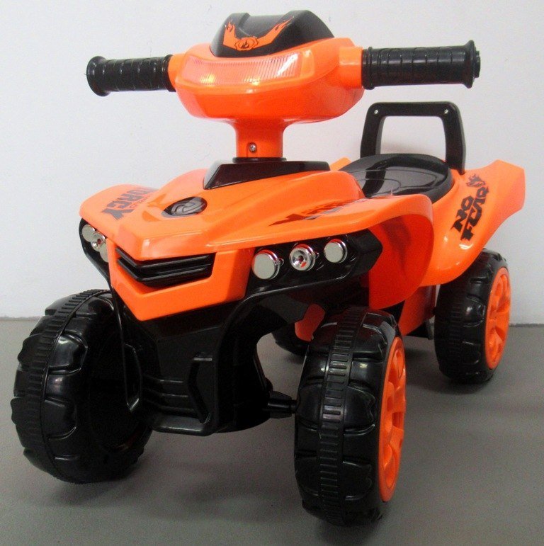 R-Sport Jeździk Quad J5 Oranžový, chodzik, muzyka, klakson
