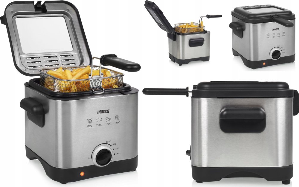 Princess Princess 01.182612.01.001 Mini Fryer, Deep fryer, 1.5 L, 130 °C, 190 °C, China, Single