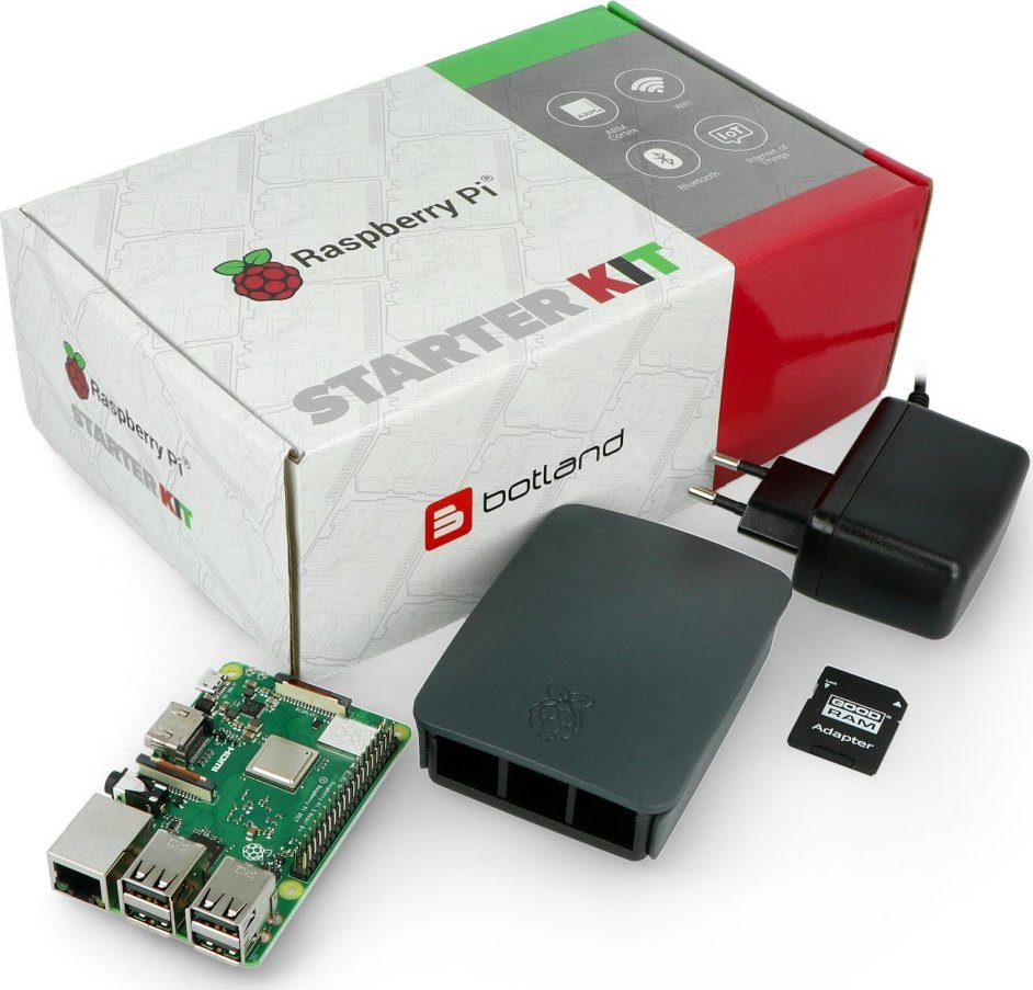 Raspberry Pi Sada Raspberry Pi 3B+ WiFi + 32GB microSD + oficjalne Príslušenstvo}