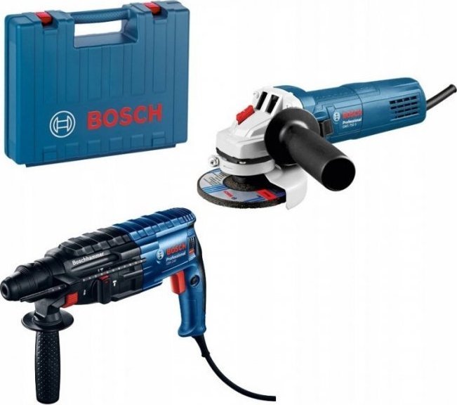 Bosch Profesionálna sada: vŕtacie kladivo GBH 240 + uhlová brúska GWS 750-125 S v kufríku 0615990M8H