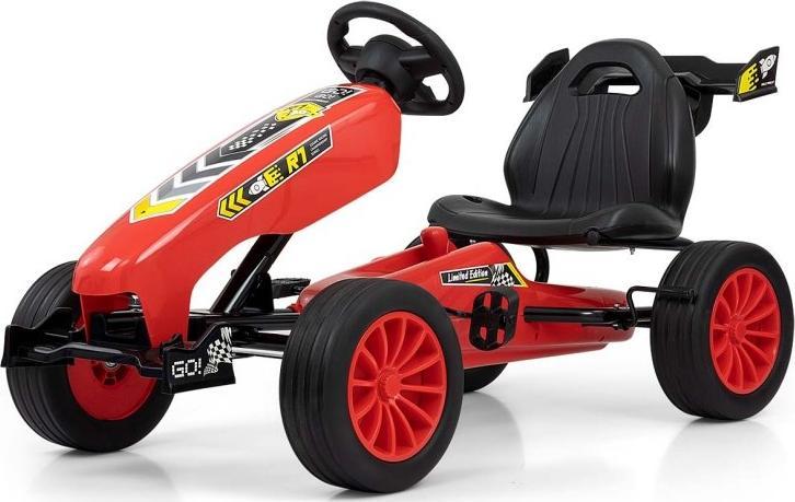 Go-kart Milly Mally šliapacia motokára Rocket červená