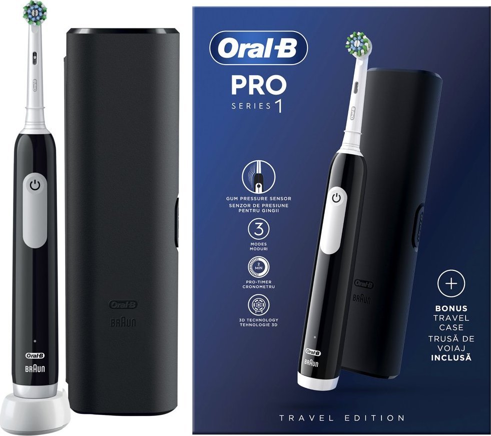 Oral-B Pro Series 1 Cross Action + Etui Black