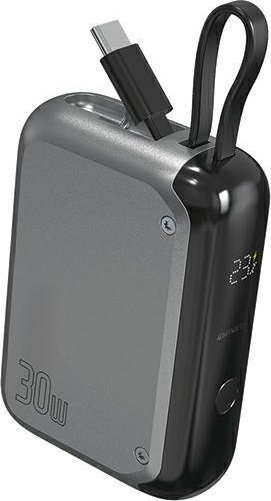 4smarts 4smarts Powerbank Pocket mit USB-C Kabel 10000mAh, spacegrau