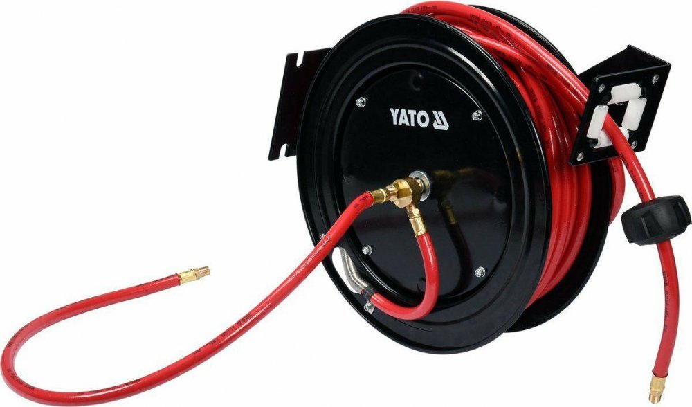 YT-24250 Naviják se vzduchovou hadicí PVC 9,5mm, 15m