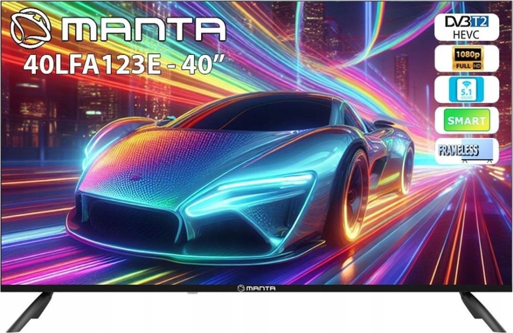 Manta televízorManta 40LFA123E 40" LCD 1920 x 1080 (Full HD) Android TV DVB-T2