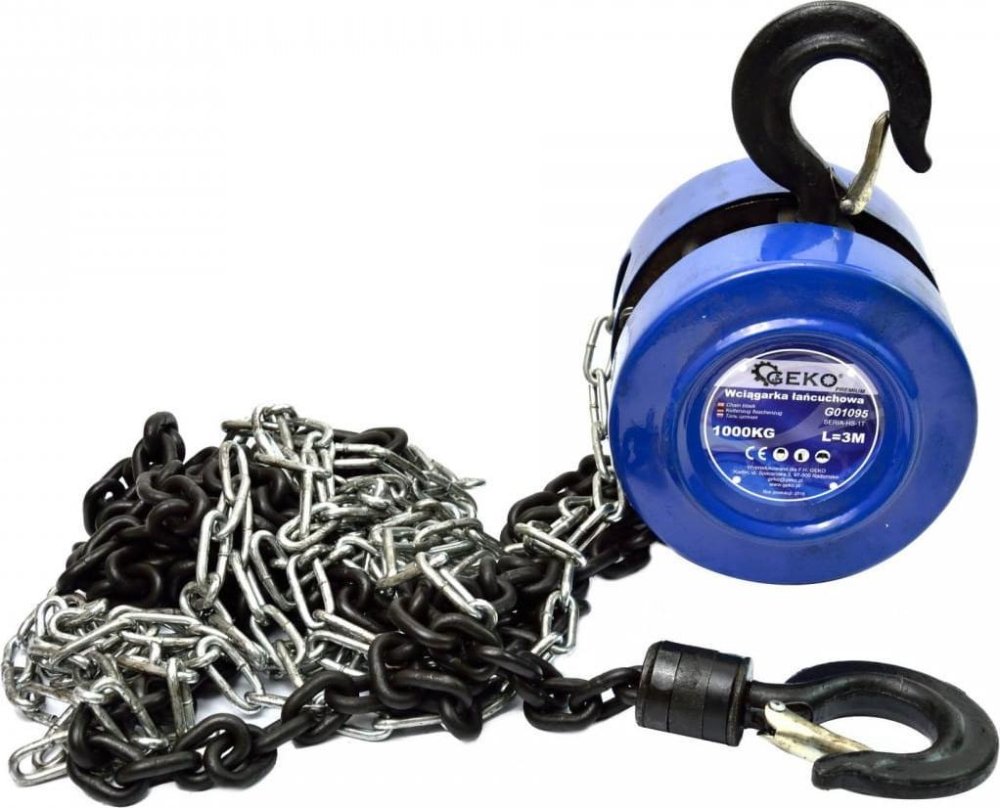 Geko Reťazový naviják GEKO PREMIUM 1T X 3M /STAL/(1) G01095 GEKO