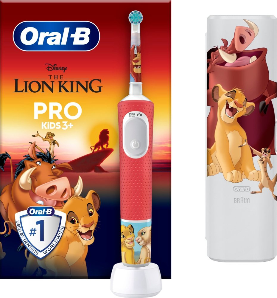 Braun Oral-B D103.413.2KX Vitality PRO Kids 3+ Lion KIng  + TC Too
