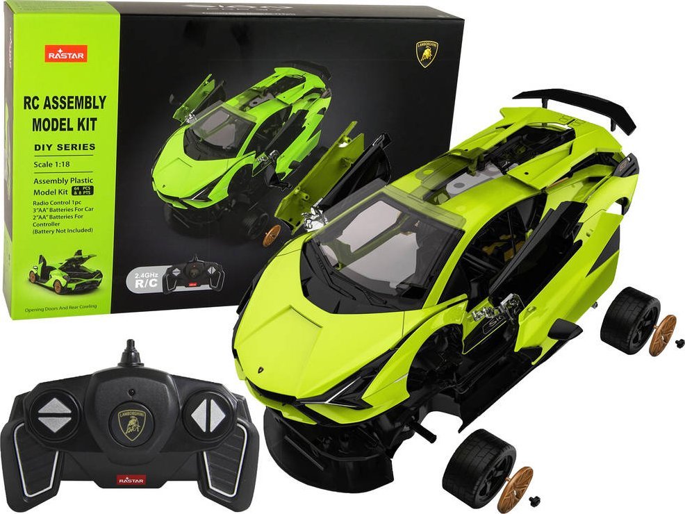 Rastar Sada Klocków Konstrukcyjnych Auto R/C 1:18 Lamborghini Sian FKP 37  Rastar