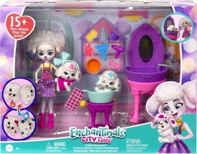 Mattel Enchantimals Salon piękności pudelków Sada HHC20