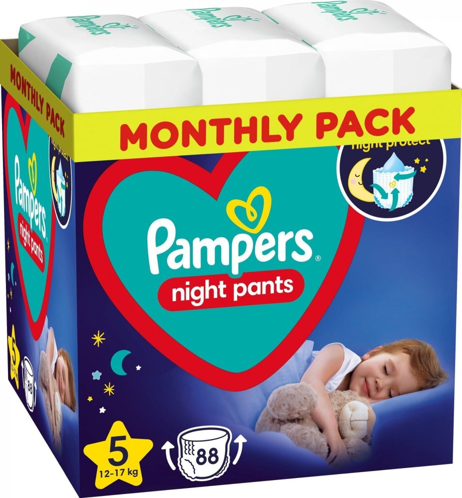 Pampers Plienky PAMPERS Pants Night Monthly pack S5 (4x22ct) = 88ct, 81758420MP