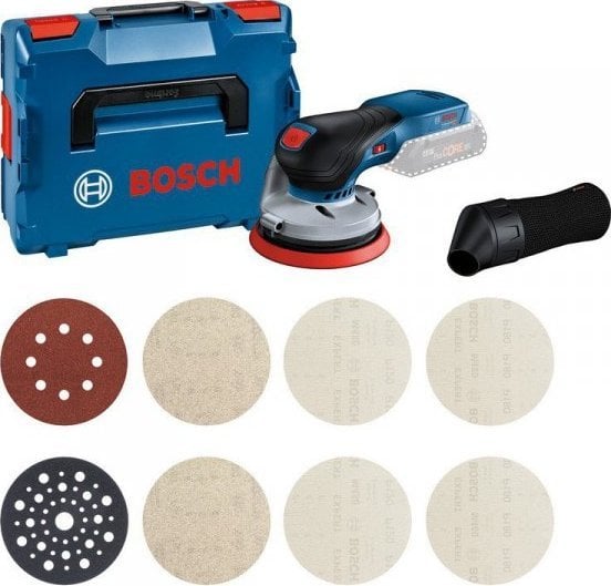 Bosch Bosch cordless eccentric sander GEX 18V-125 Professional + M480 starter set (blue/black, without battery and charger, in L-BOXX)