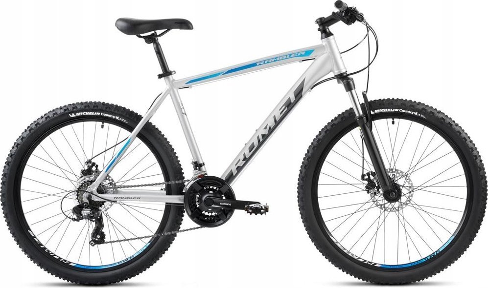 Romet Dviratis Romet Rambler R6.2 2025 silver-blue-19" / L (Dydis: 19" / L)