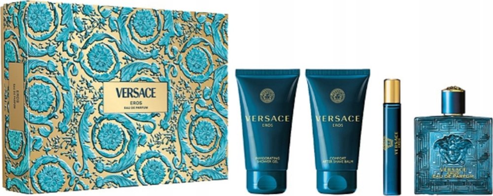 NoName SET VERSACE Eros EDP spray 100ml + AFTER SHAVE BALM 75ml + SHOWER GEL 75ml + EDP spray 10ml