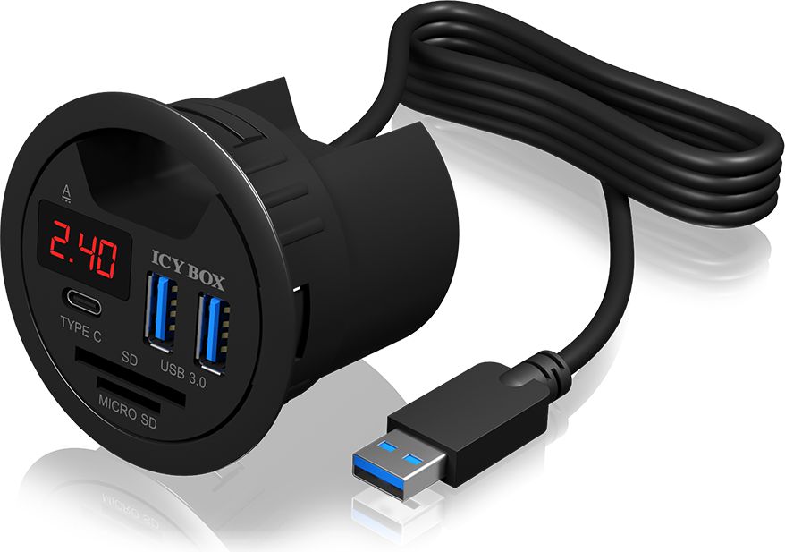 Icy Box 1x SD 1x USB-C 1x microSD  + 2x USB-A 3.0 (IB-Hub1404)