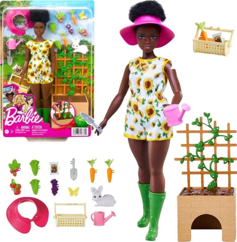 Barbie Mattel Bábika Barbie ogrodniczka z króliczkiem