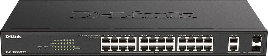 D-Link D-Link Przelacznik 26-Port Layer2 PoE+Gigabit Smart Manage