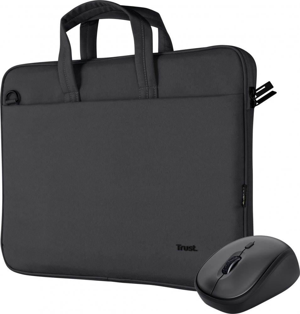 Trust TRUST Sada brašna na notebook 16" Notebook Bag + Bezdrátová Myš, černá