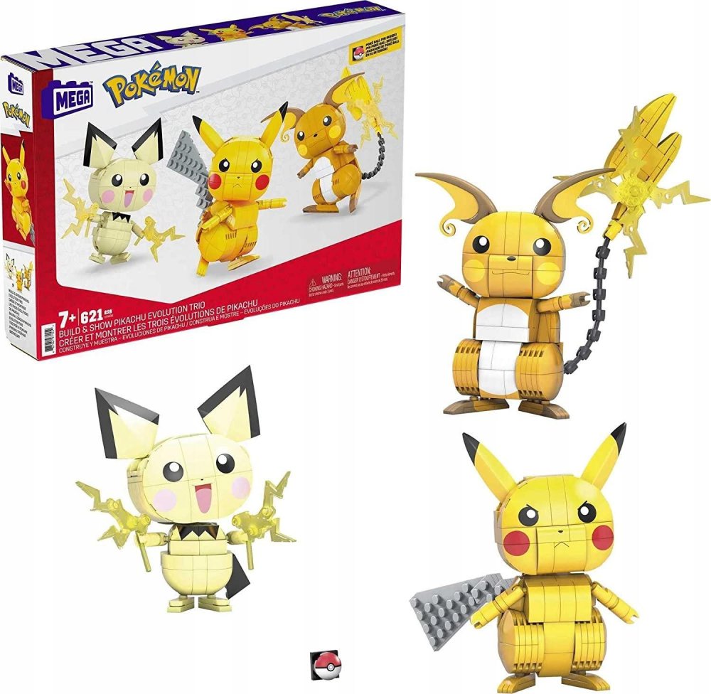 Mattel mega construx pokemon pikachu pichu raichu Kocky