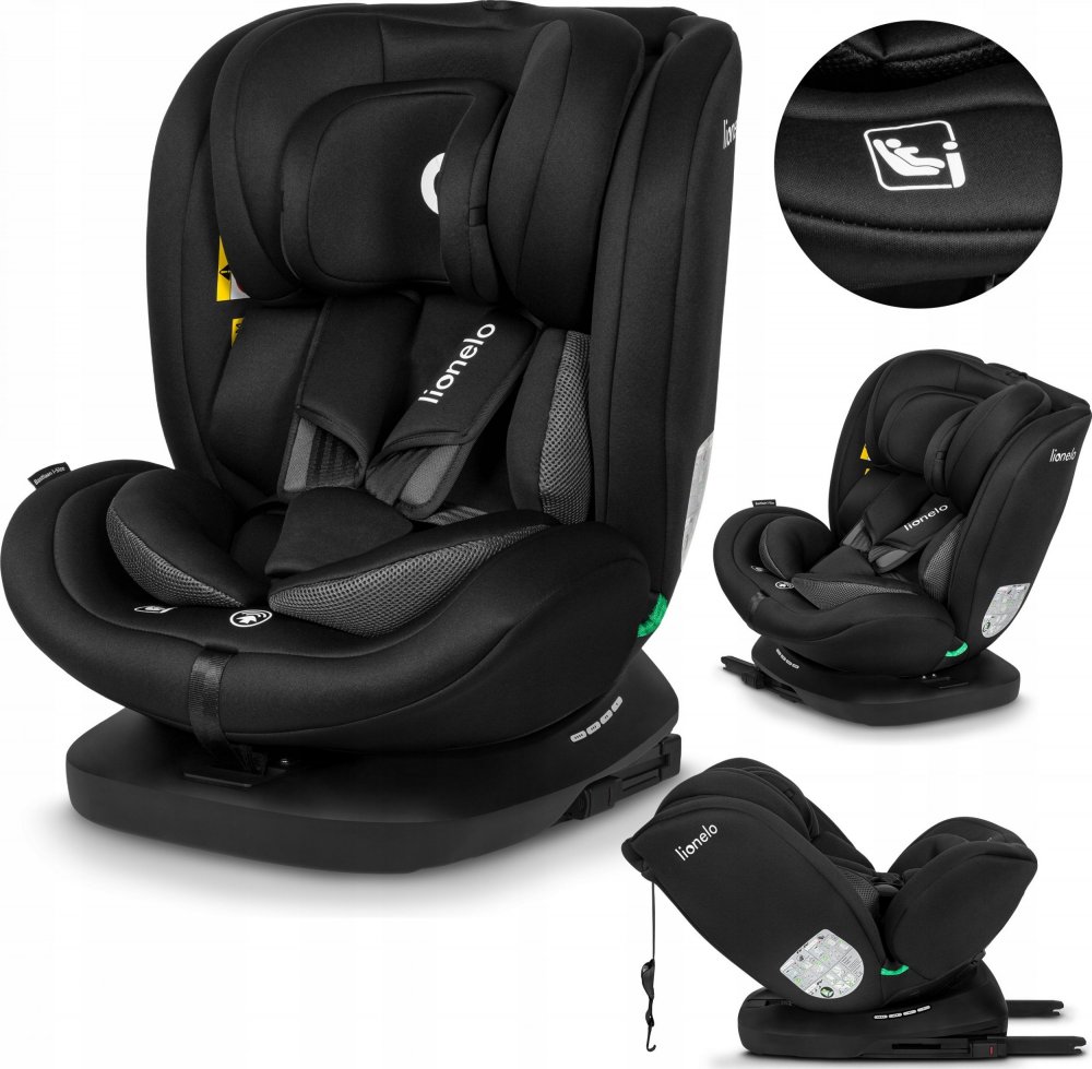 Lionelo autosedačka OBROTOWY BASTIAAN I-SIZE 0-36KG 40-150CM BLACK