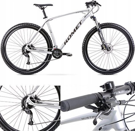 Romet Dviratis Romet Mustang M3 2024 silver-grey-19" / L (Dydis: 19" / L)