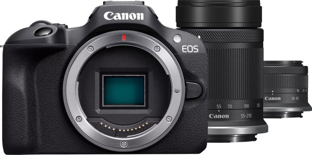 Canon EOS R100 + RF-S 18-45mm f/4.5-6.3 IS STM + RF-S 55-210mm f/5.0-7.1 IS STM (6052C023)