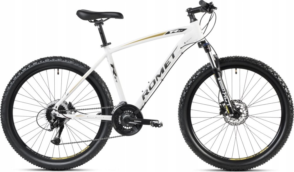 Romet Dviratis Romet Rambler R6.4 26" 2023 baltas-auksinis-20" / XL (Dydis: 20" / XL)