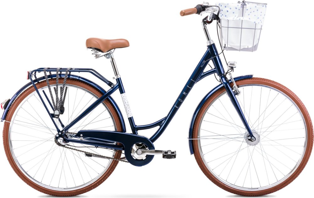 Romet Bicykel Romet POP ART CLASSIC 28 M(18") Modrý mat + košyk