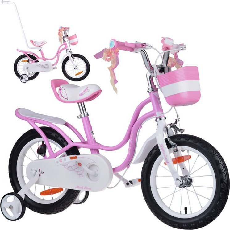 Royalbaby RoyalBaby detský Bicykel 14" Little Swan košyk kółka boczne RB14-18
