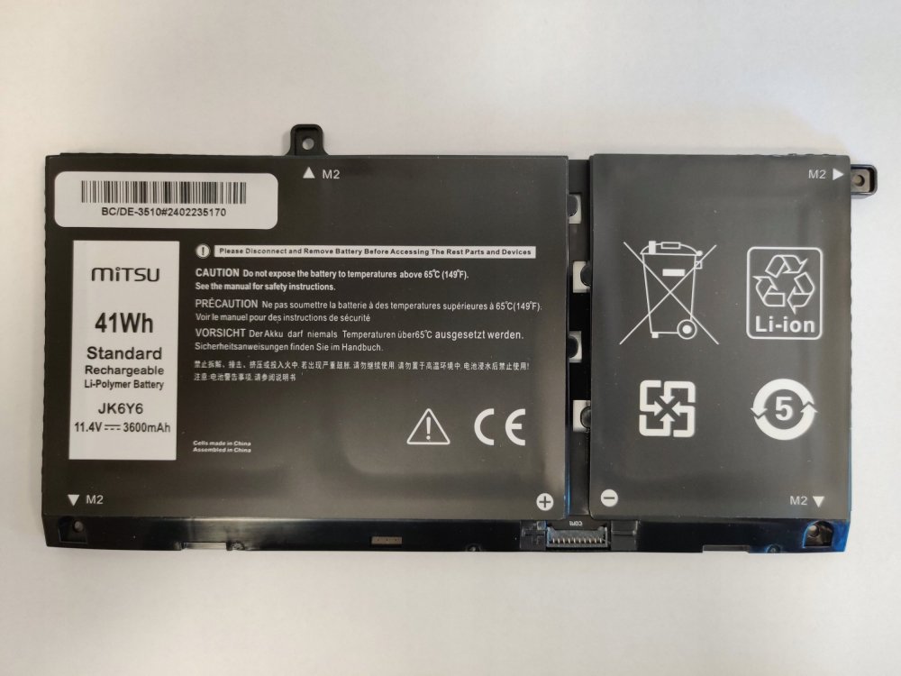 Mitsu Bateria JK6Y6 do Dell rokovitude 3410 3510 Inspiron 5401 5402 5501 5502 5505