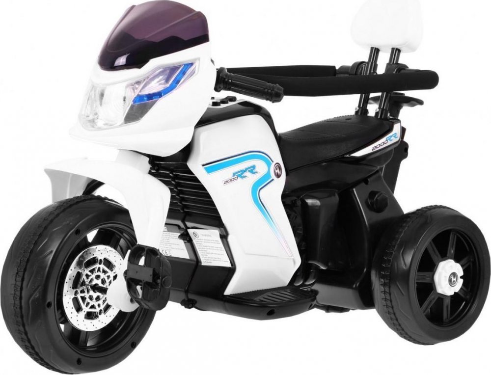 DWM MOTOREK Detský balančný bicykel PCHACZYK Biely