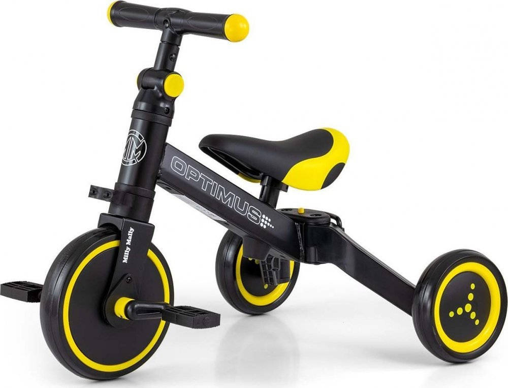 Milly Mally Detský balančný bicykel 3w1 Optimus Black