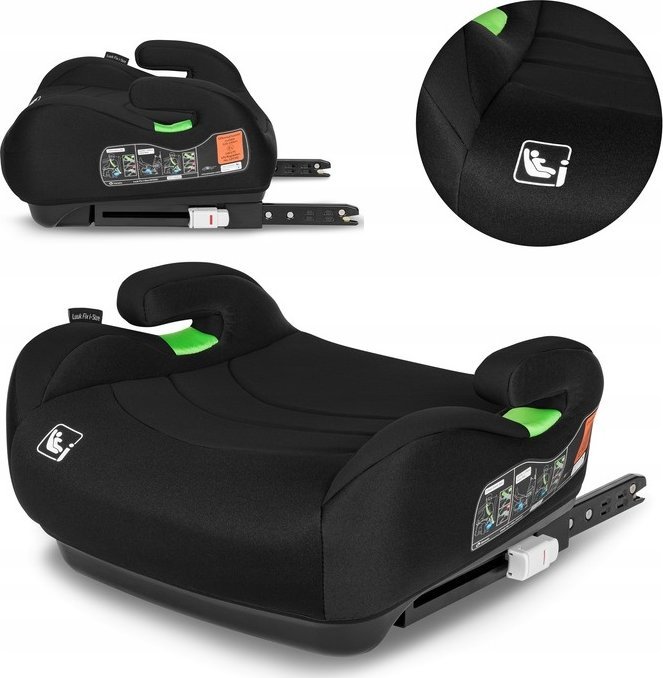 NoName Automobilinė kėdutė Lionelo Luuk Fix i-Size, 22-36kg, juoda