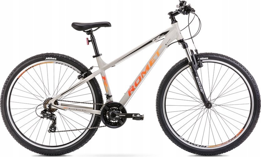 Romet Dviratis Romet Rambler R9.0 29" 2023 grey-black-orange-19" / L (Dydis: 19" / L)
