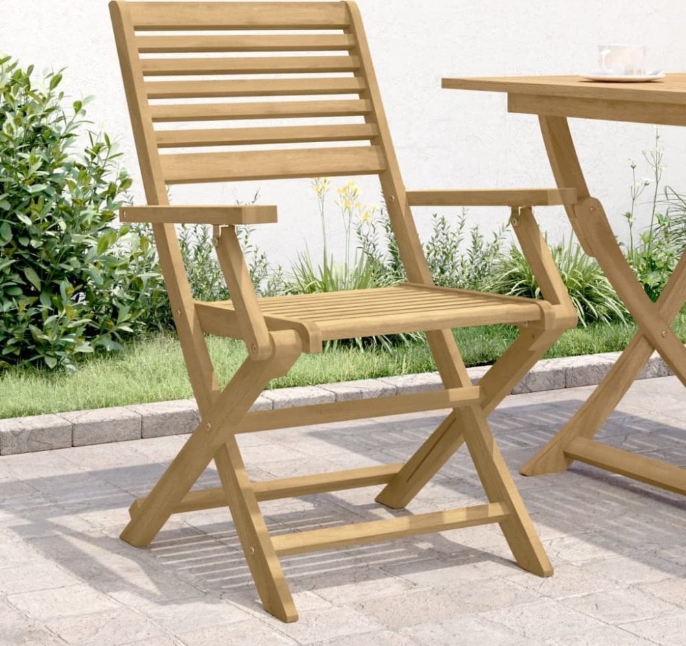 vidaXL vidaXL Składane kreslá ogrodowe, 2 ks, 54,5x61,5x86,5 cm, akacja