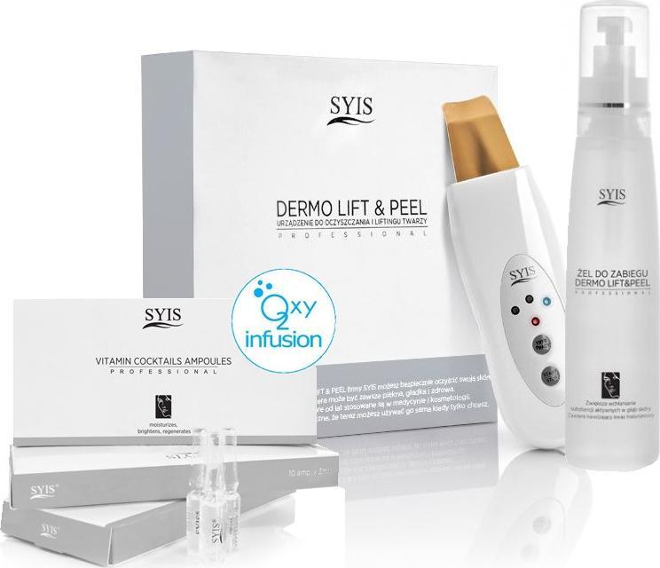 Syis SYIS URZĄDZ. DERMO LIFT&PEEL SKIN SCRUBBER zlatá SZPATUŁA + KOSMETYKI SYIS