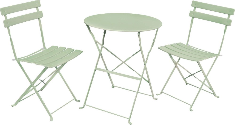 Fancy Garden Sada balkónový Orion stół + 2 kreslá meble do ogrodu Zelený