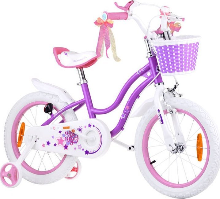 Royalbaby RoyalBaby Bicykel detský STAR GIRL 16cal košyk kółka boczne RB16G-1