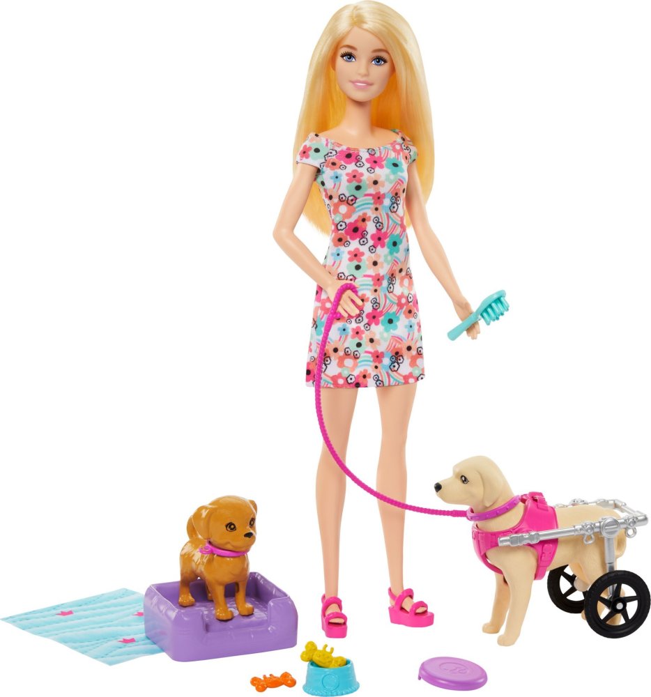 Mattel i piesek na wózku Zestaw (HTK37)